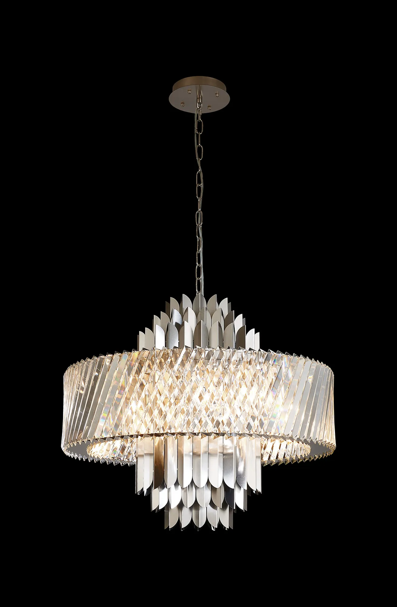 Lola Crystal Ceiling Lights Diyas Statement Crystal Fittings